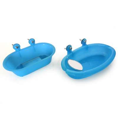 Pet Bird Parrot toys Bathtub Basin with Mirror shower basin   cage accessories