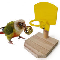 Pets Bird Parrot Toys Play Set for Cage, Colorful Chewing Mini Basketball   toy for Small Parrots, Macaws