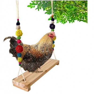 Super Size Wooden Hen Swing Chicken Stand Perch Swing toys for Chickens Bird Parrot Used in the Coop